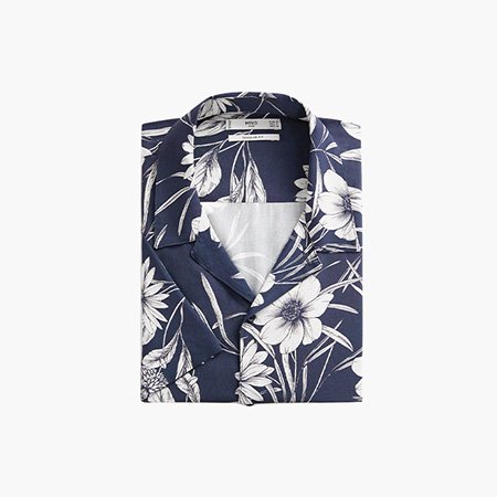 Áo sơ mi ngắn tay họa tiết hoa thoáng mát