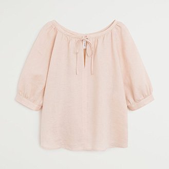 Áo cổ tròn tay ngắn dễ thương