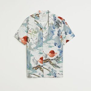 Áo họa tiết phong cảnh mặt trời lặn